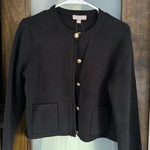 Jcrew Emilie sweater lady jacket in black